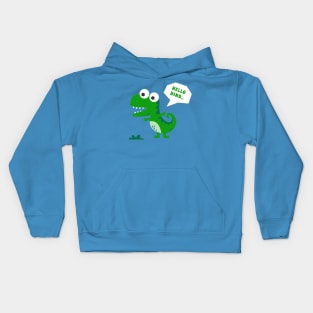 Funny cartoon dinosaur drawing as vector, Kids Hoodie